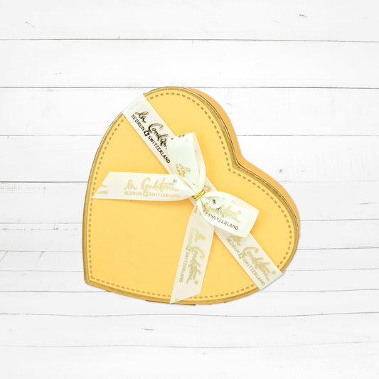 Alpentruffes - Herzschachtel Orange, 10 Stk.