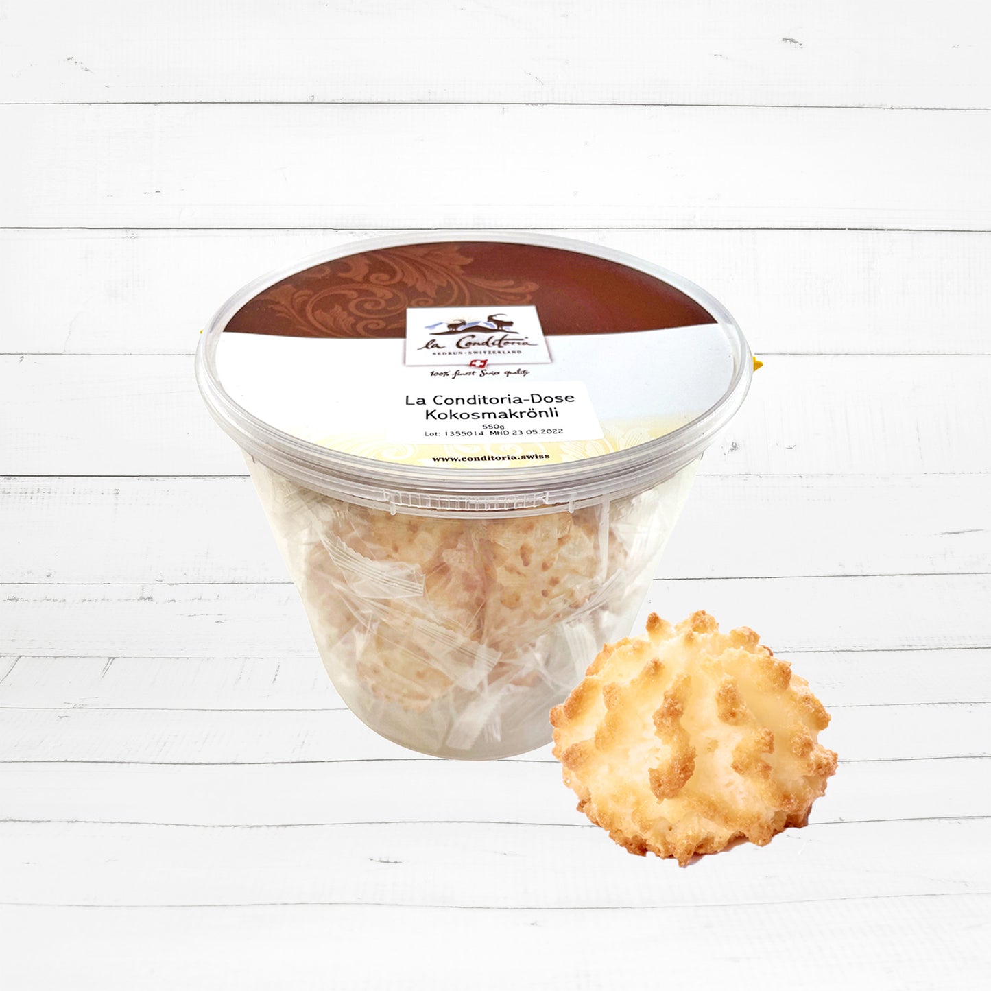 Eimer mit Mini Kokosmakrönli, 550g