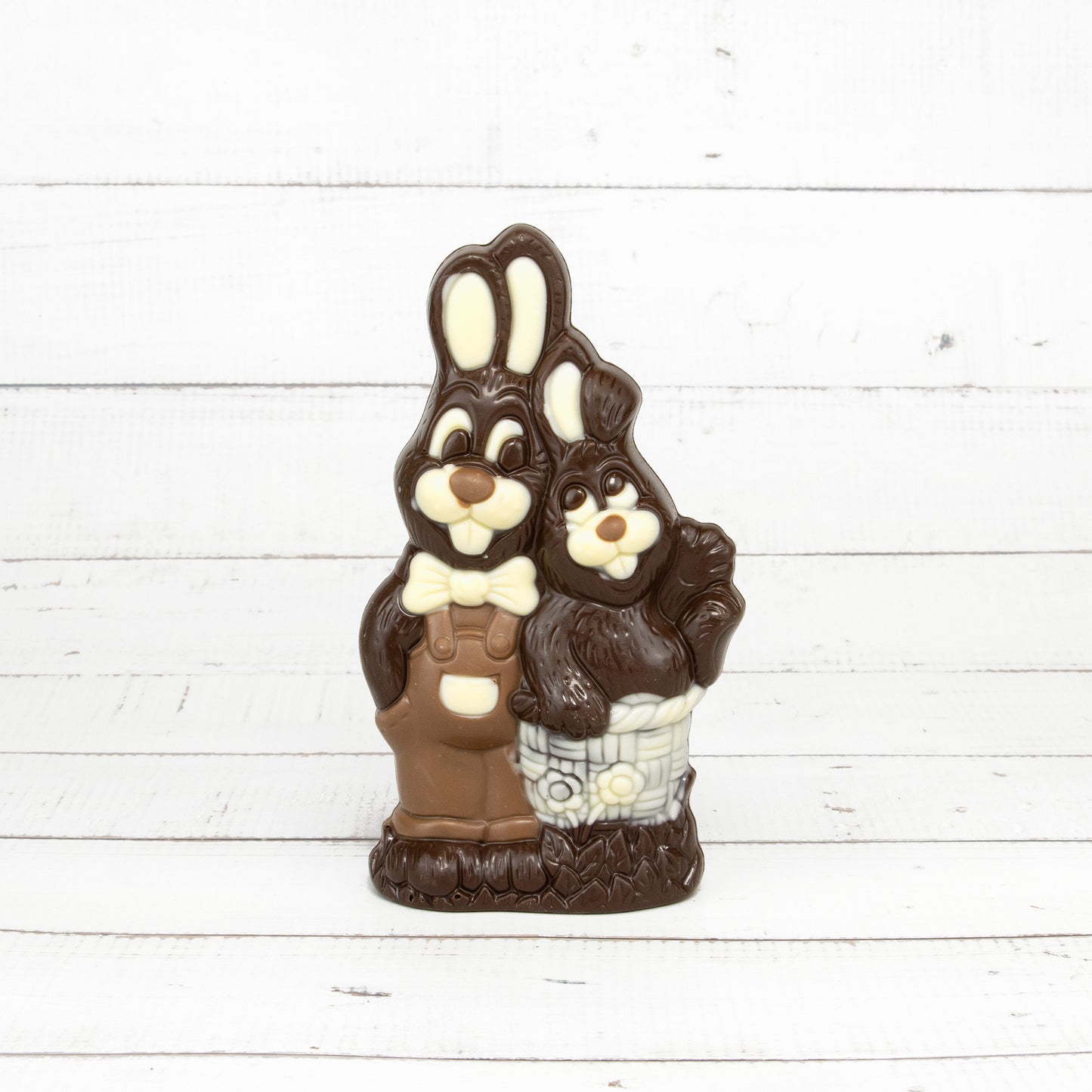 Osterhase "Liebespaar" Dunkle Schokolade, 70g / 13cm