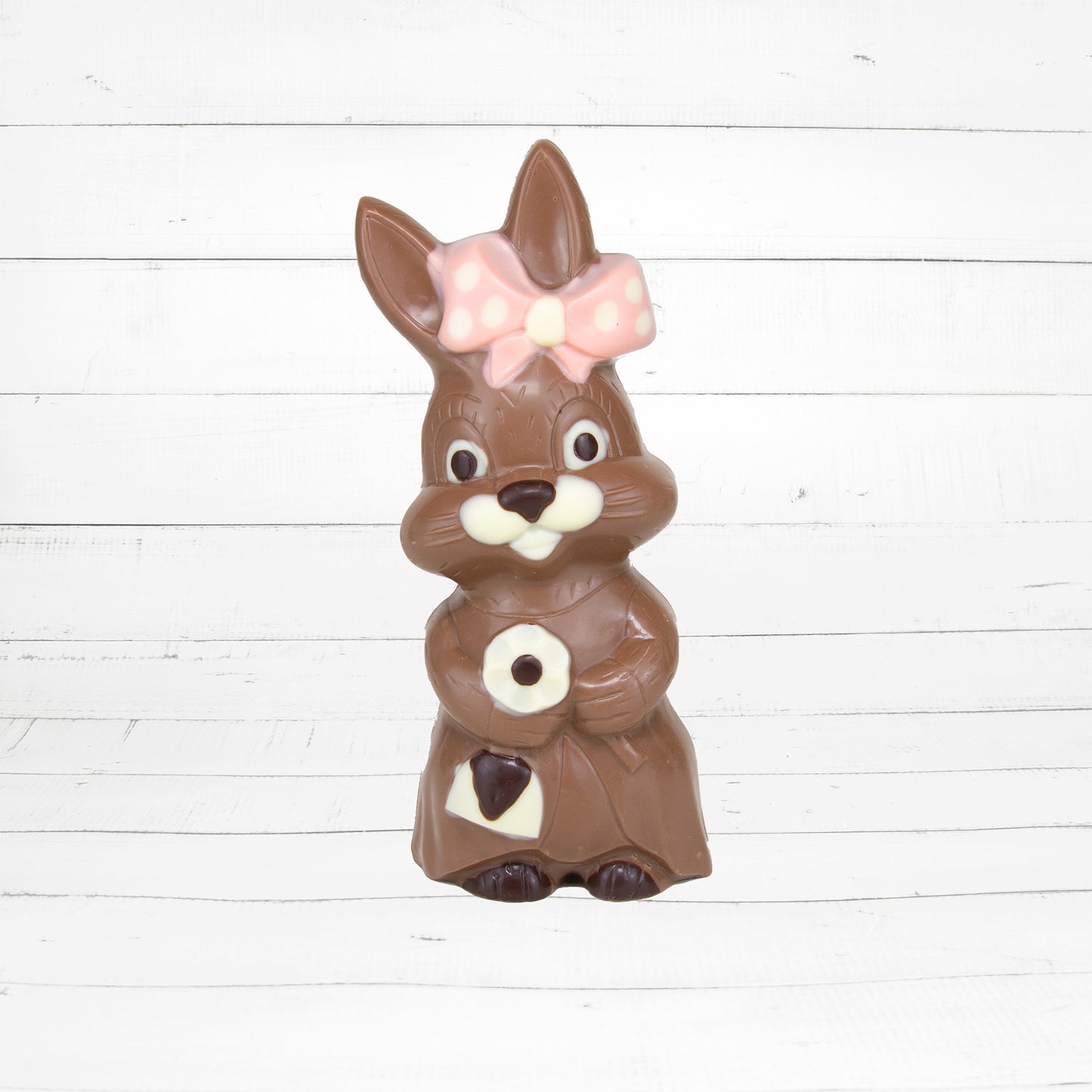 Osterhase Mutter mit Tasche, 100g / 19cm