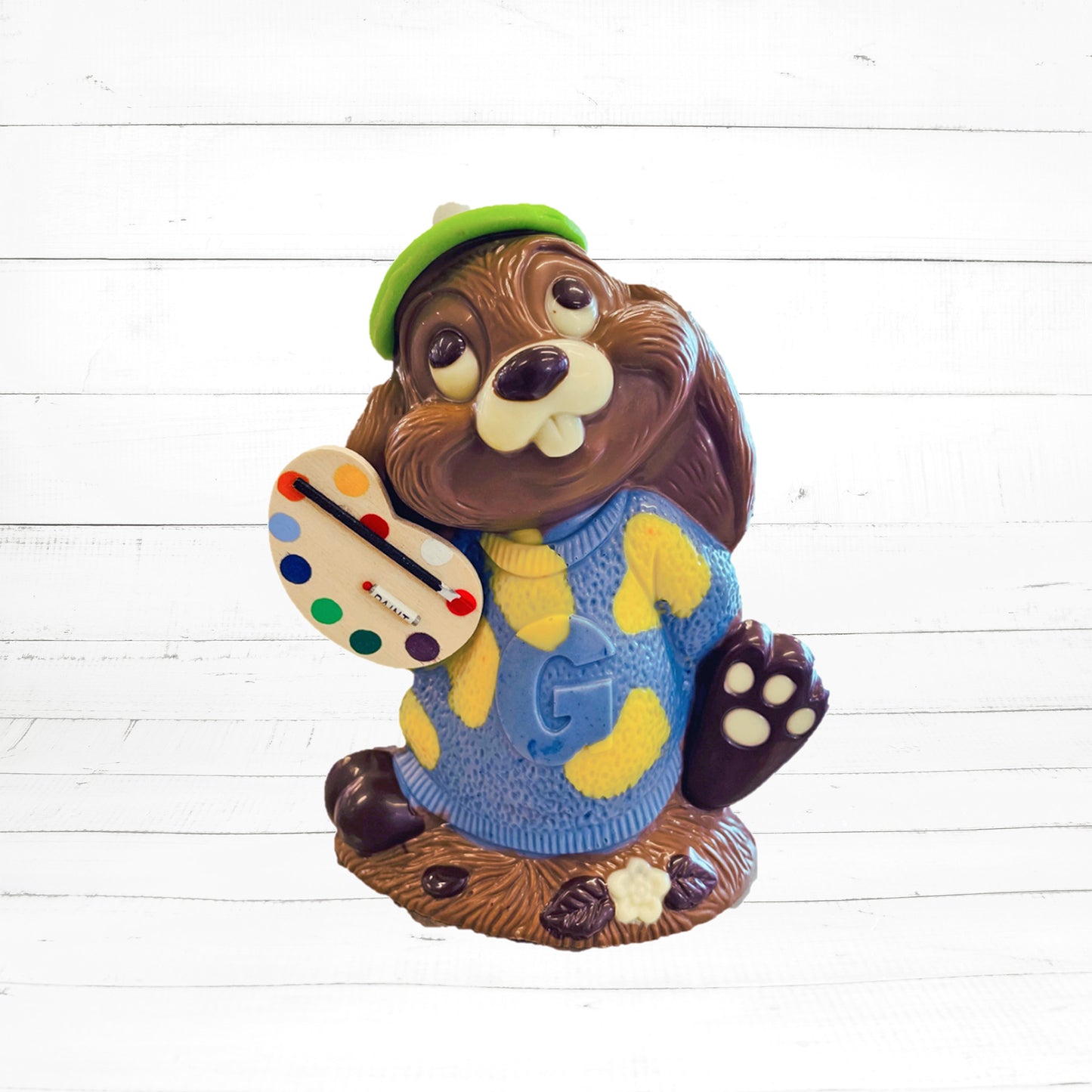 Osterhase "Maler Goitom", 150g / 16cm