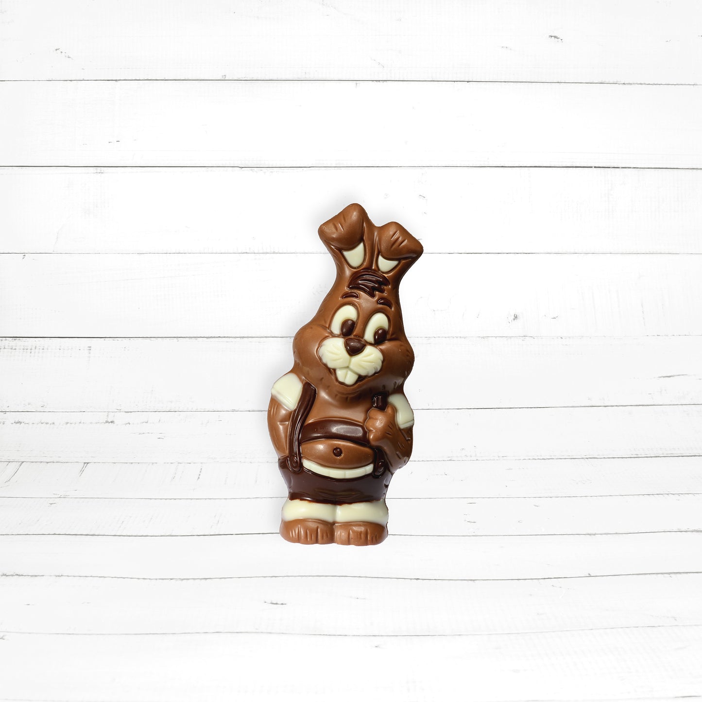 Osterhase mit Lederhosen, 90g / 14cm