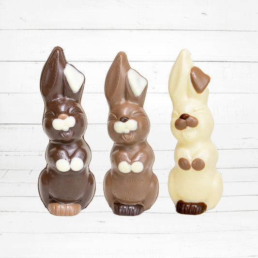 "Lachhase geschminkt" in diverse Grössen und Sorten (40g-800g / 13-47cm)