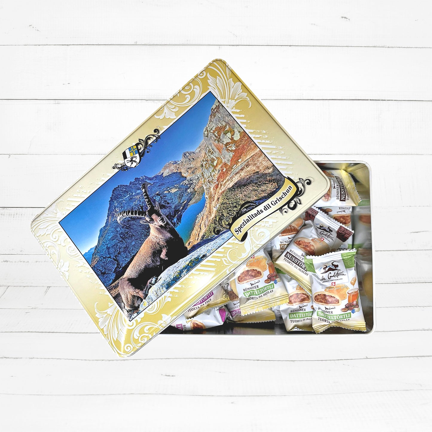 Geschenkdose „Bündner Törtli assortiert“ 30 Stk.