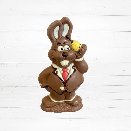 Osterhase mit Handy, 220g / 20cm