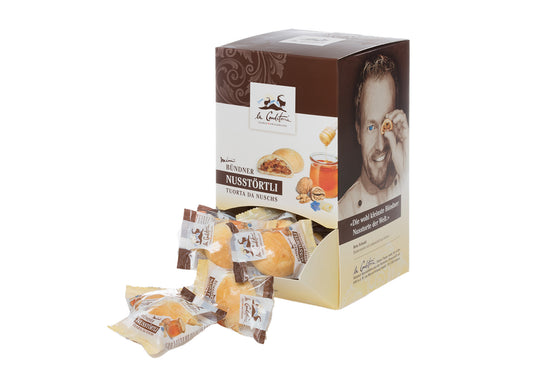 Gastrobox mit Mini Bündner Nusstörtli à 19g (950g) - Art.Nr. 2004