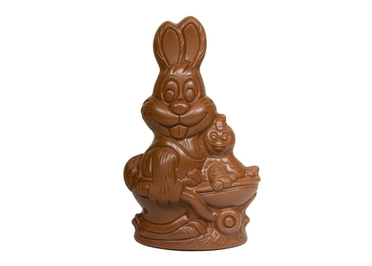 Osterhase mit Schubkarr